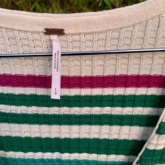Free People Gidget Striped Longsleeve Sweater Dress Size L - Picture 4 of 5